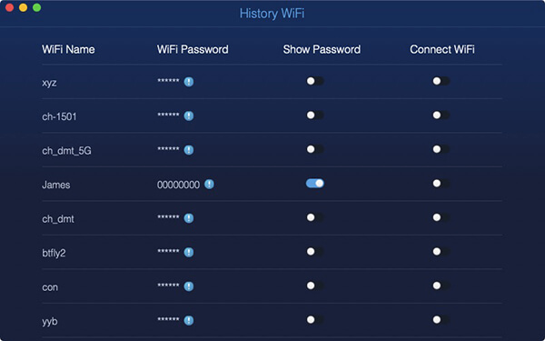 Wifiネットワークスイープウォッチパスコード