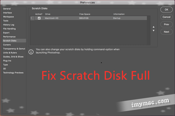 Fix Full Scratch Disks