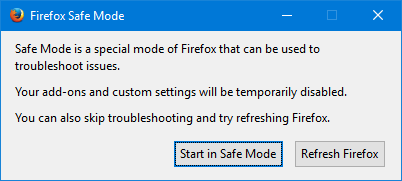 セーフモードでFirefoxを使用する