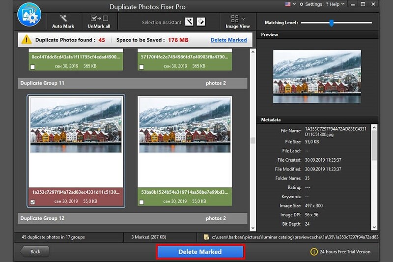 Duplicate Photos Fixer Proの写真回復機能