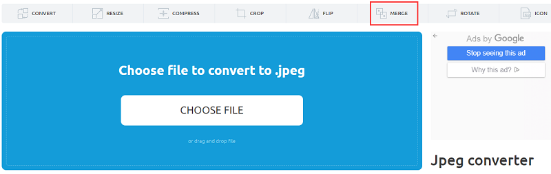 OnlineConvertFree Merge JPG画像オンライン