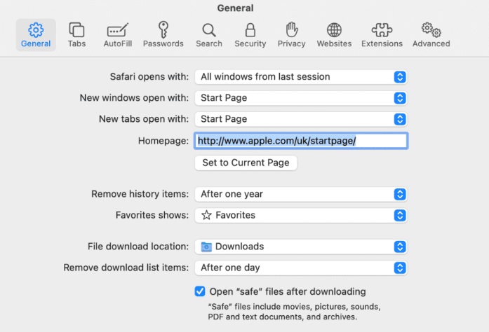 Mac 上の Yahoo 検索を Safari ブラウザから削除する