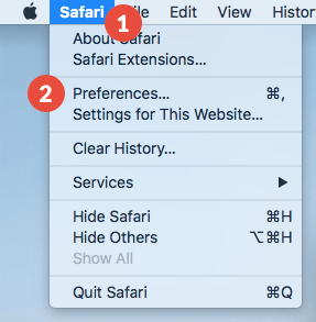 Search Marquis を削除するための Safari の設定