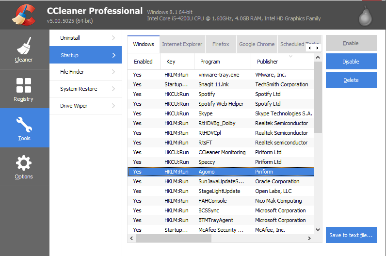 最高の無料MacクリーナーCCleaner