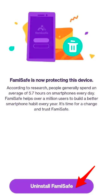 Android で FamiSafe をアンインストールする