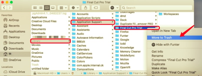 MacでFinalCutProをサポートファイルとともに手動でアンインストールする