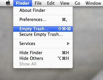 Mac で CamMask を完全にアンインストールするには、ゴミ箱を空にしてください