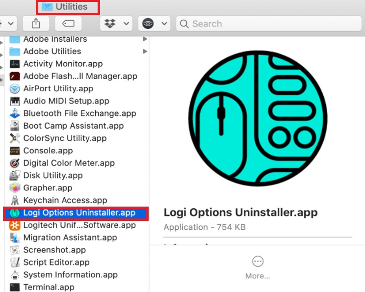 MacでLogicool Optionsを手動でアンインストールする