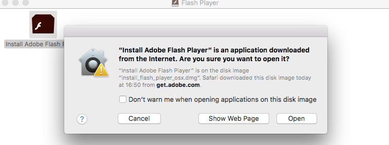 Adobe Flash Playerをインストールする