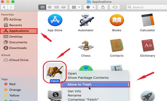 MacでFetchを手動でアンインストールする