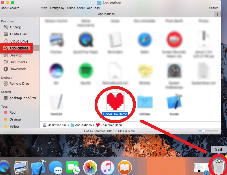 MacでUndertaleをアンインストールする手動の方法