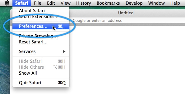 Safari からコンジット検索拡張機能を削除する