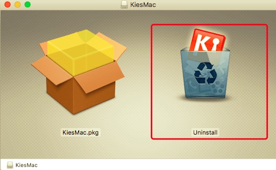 組み込みのアンインストーラーを使用してMacでKiesをアンインストールします