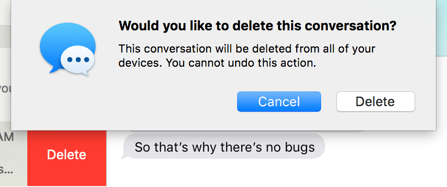 iCloudを使用してMacですべてのメッセージを削除する