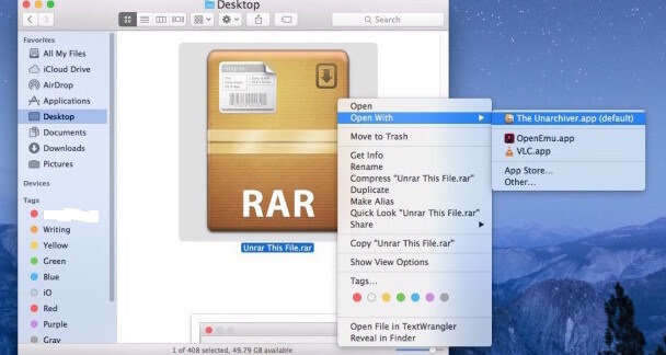 Mac Unarchiverで7zファイルを開く方法