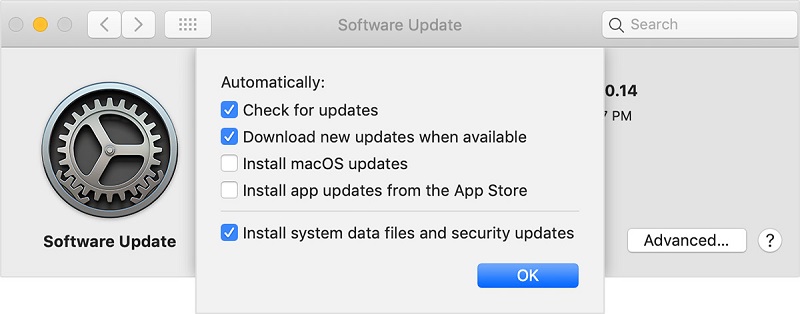 macOSバージョンの確認または更新