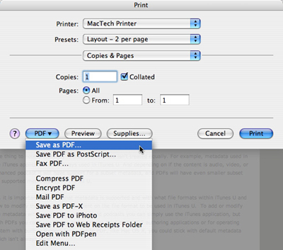 Macosx Print Save As Pdf