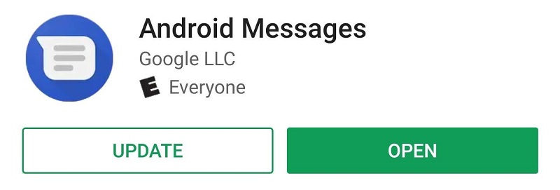 Androidメッセージアプリケーションを開く
