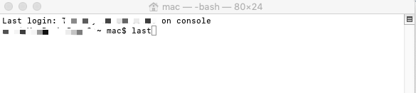 最後のコマンドを使用して Mac で最近のアクティビティを表示する