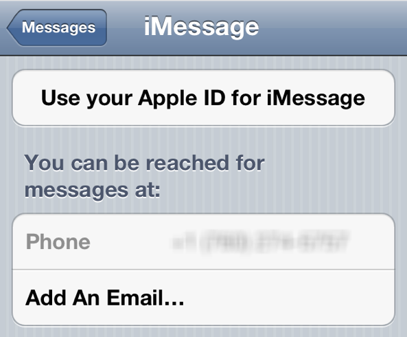 iMessageにApple IDを使用する