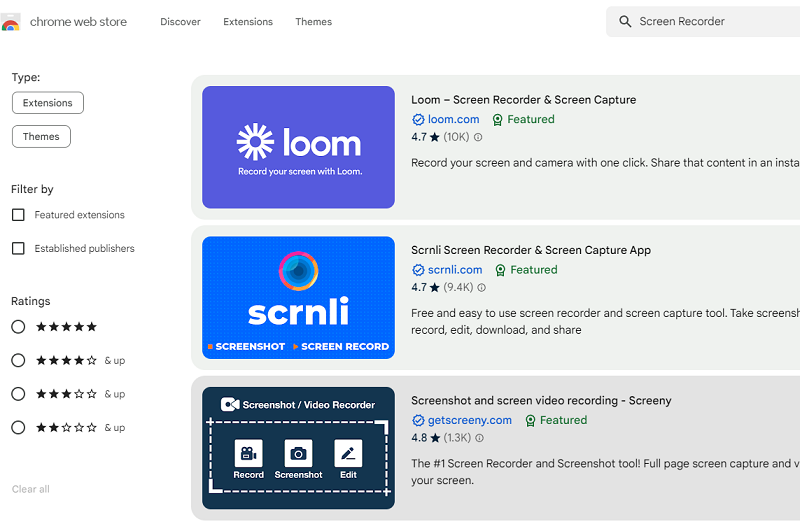 Chrome内蔵レコーダー