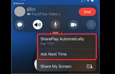 FaceTimeで誰かと一緒に映画を見る