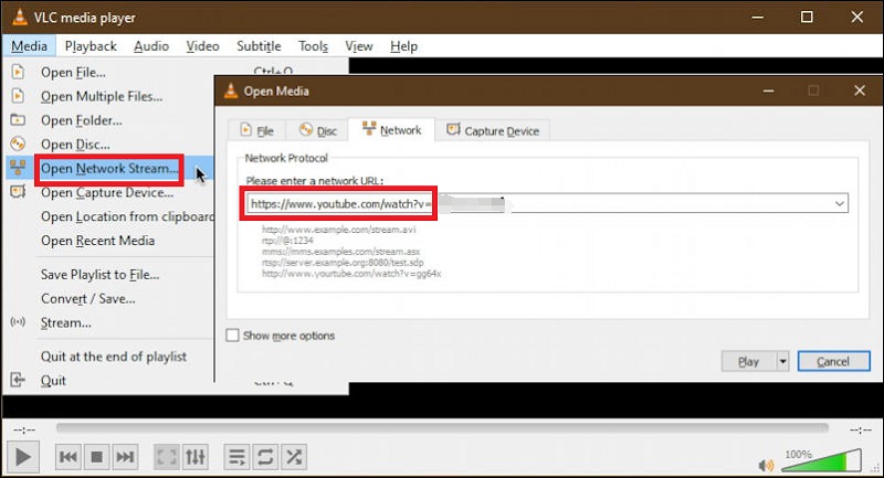 VLC 経由で YouTube から音声を録音する
