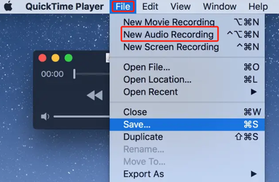 QuickTime Player を使用して Mac でオーディオを録音する