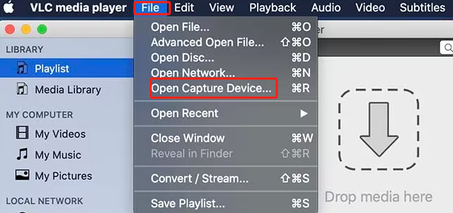 Mac 無料スクリーンレコーダー - VLC