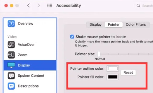 Mac でカーソルを変更する手順