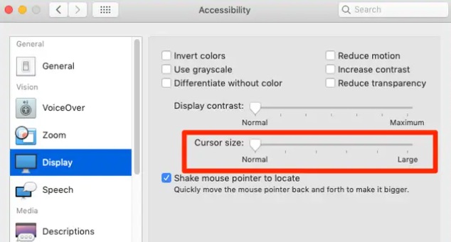 Mac でカーソルのサイズを変更するにはどうすればよいですか