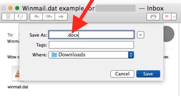 拡張機能名を変更して Mac で Winmail.dat を開く
