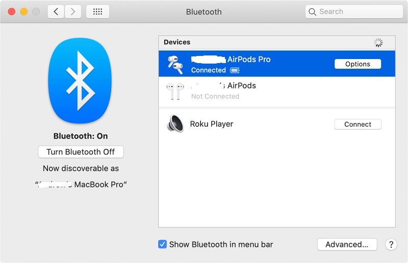AirPods を Mac に接続する方法