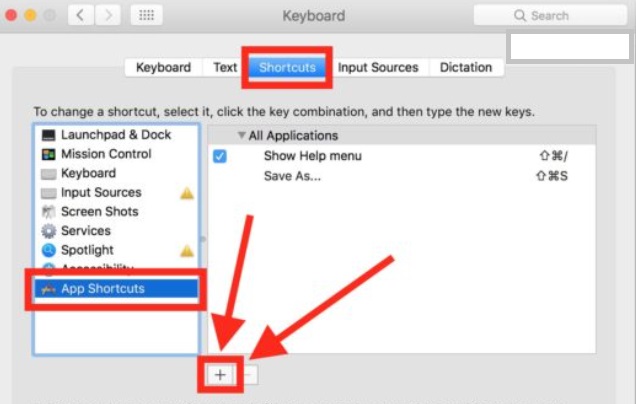 キーボード ショートカットを使用して Mac でショートカットを作成する