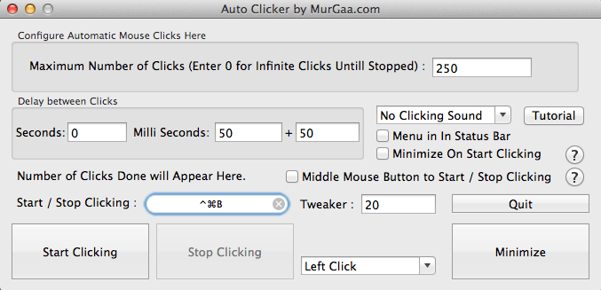 MurGaa の Mac 用オートクリッカー