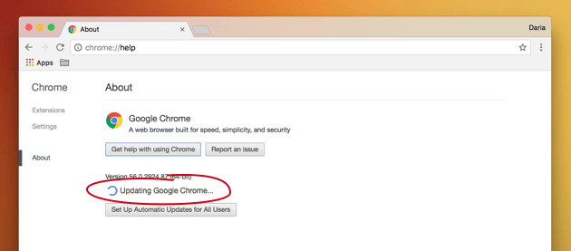 Google Chromeを更新する
