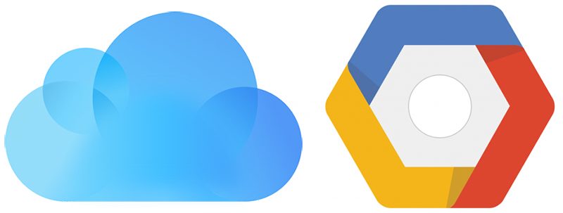 GoogleまたはiCloudを選択してください