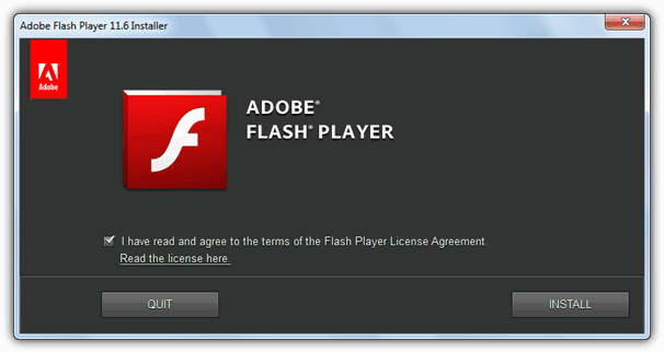 Adobe Flash Playerをインストールする