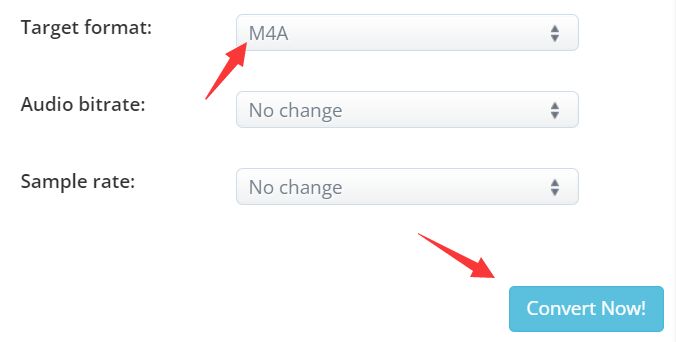 オンラインでMOVをM4Aに変換