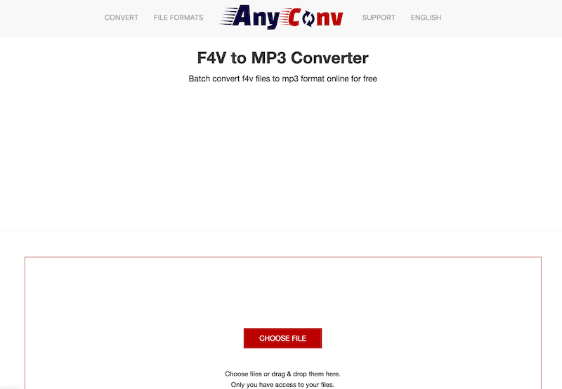 AnyConv を使用して F4V をオンラインで MP3 に変換する