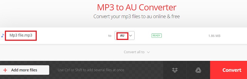 MP3を無料でAUに変換