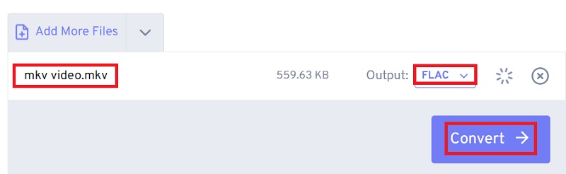 FreeConvert を使用して MKV を FLAC に転送する