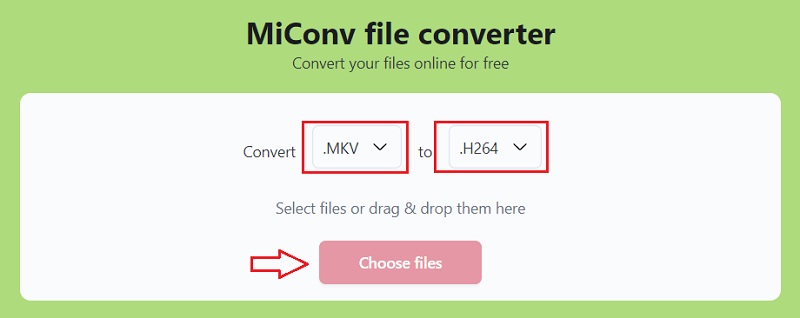 MKVをオンラインでH.264に無料で変換