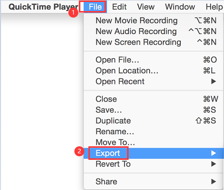 MacでQuickTimeを使用してビデオを変換する