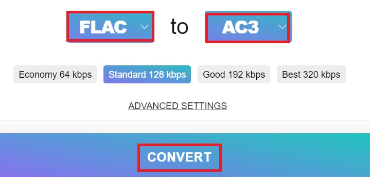 無料のオンライン ツールで FLAC を AC3 に変換