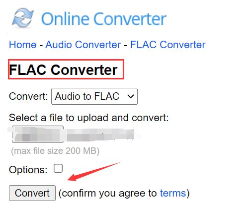 オンラインでOGGをFLACに変換